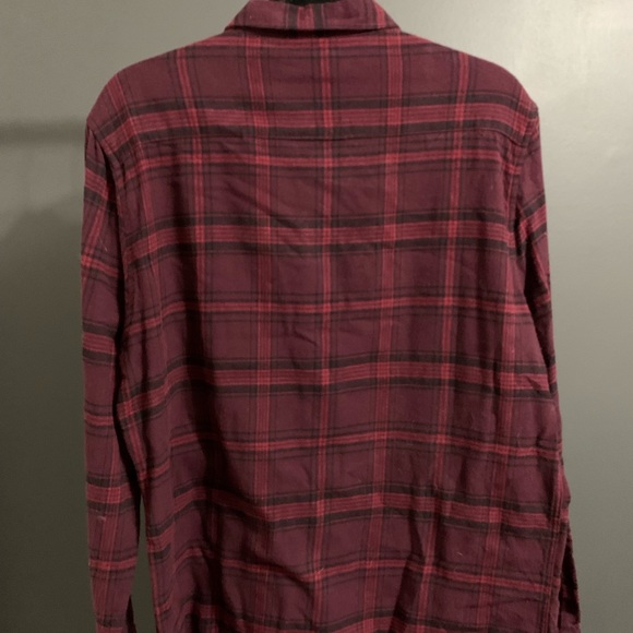 Bluenotes brand UrbanMan Burgundy Flannel Shirt - Picture 2 of 3